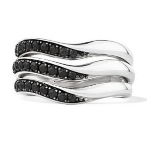 BLACK RHODIUM JUDITH RIPKA RING 925